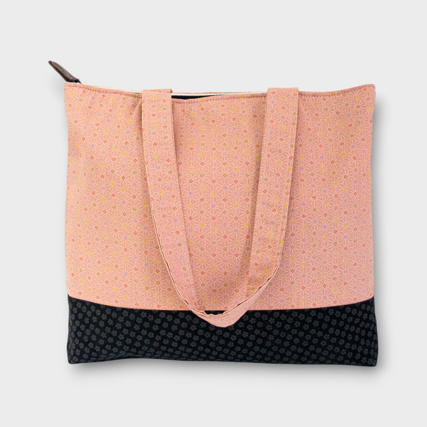 Handmade Tote Bag - Asanoha Peach