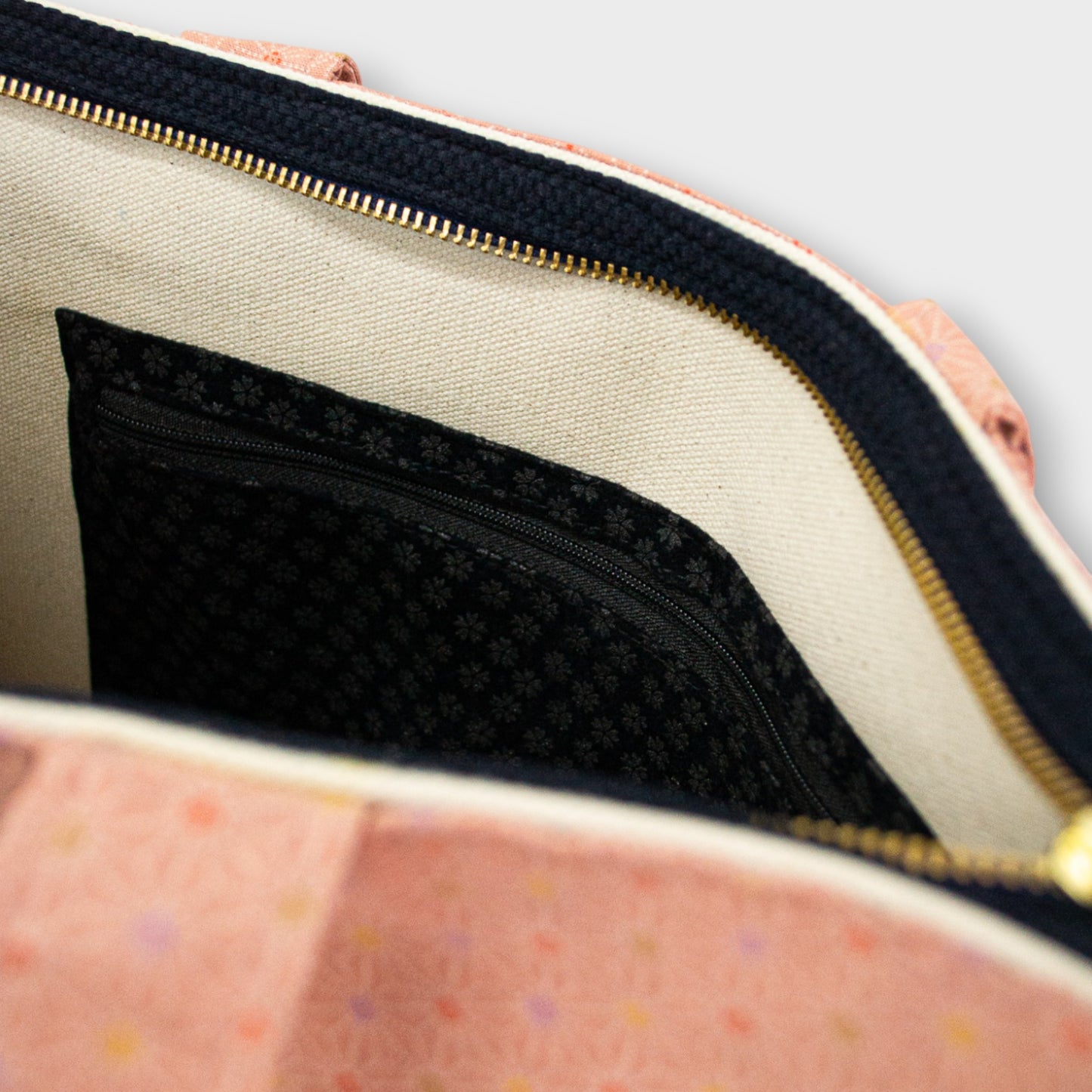 Handmade Tote Bag - Asanoha Peach