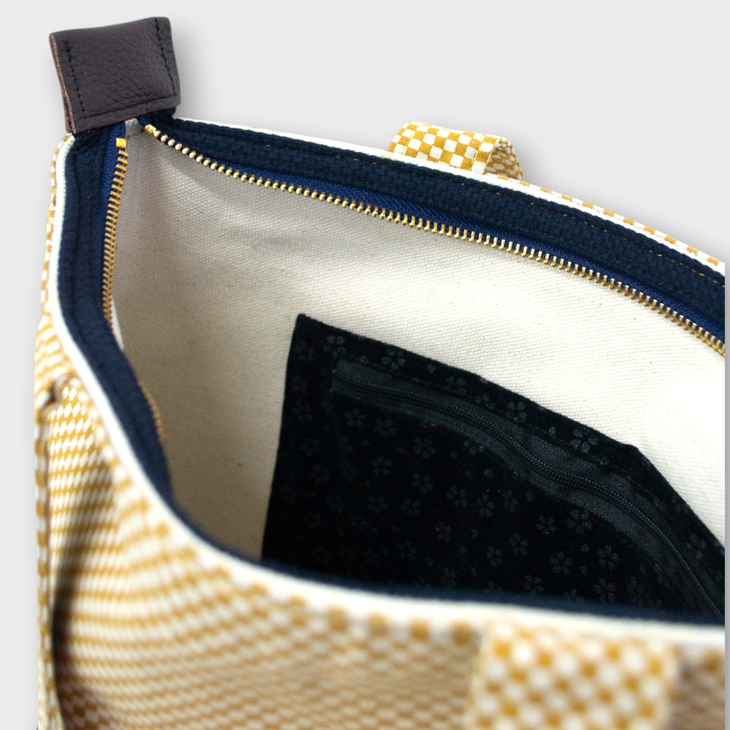 Handmade Tote Bag - Check Yellow