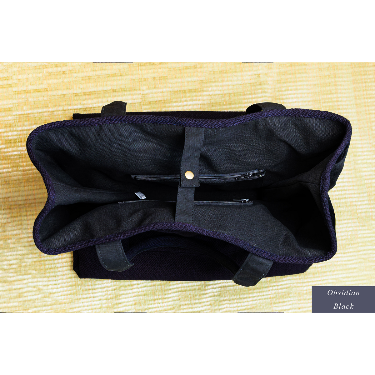 Aizome Japan Tote-Style Aizome-Dyed Bogu Bag – Velvet Finish, Made in Japan