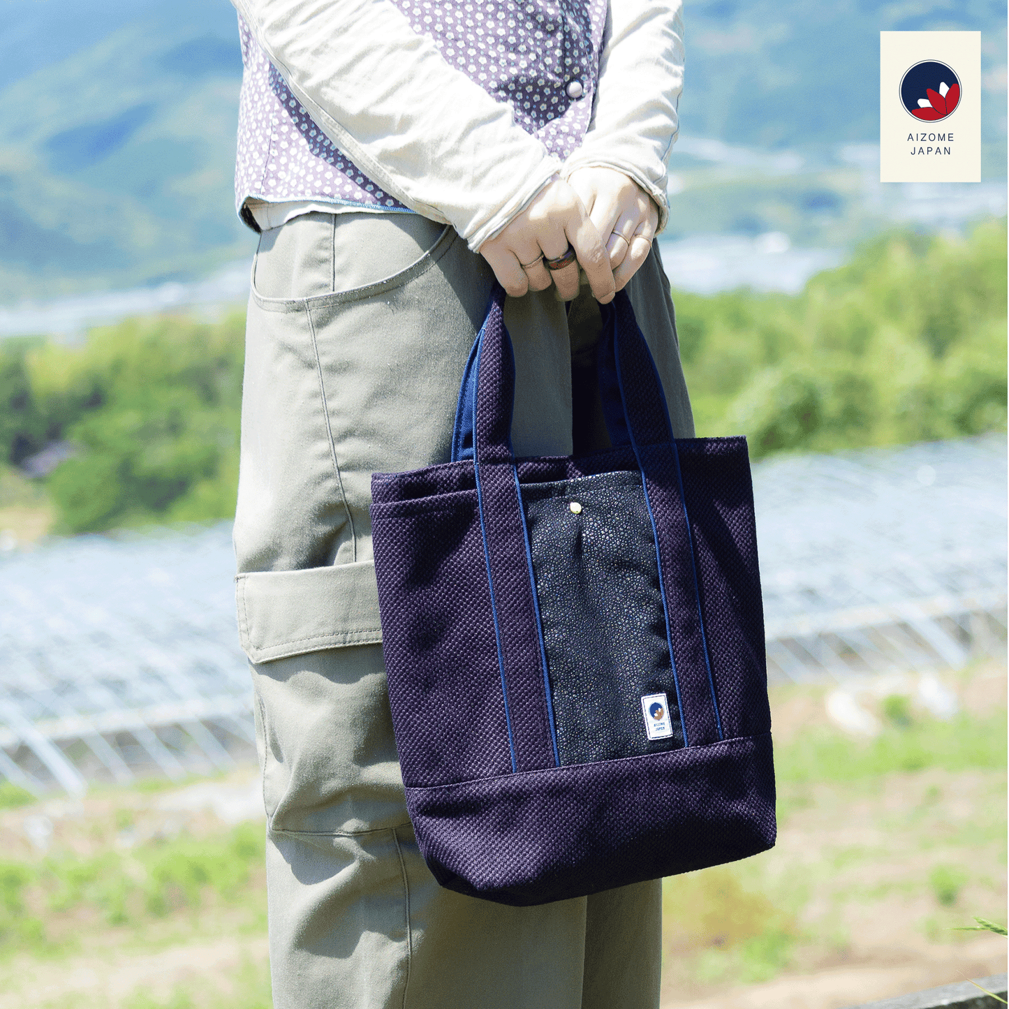 Aizome Japan - Genuine Aizome-Dyed Multi-functional Tote Bag - made in Japan