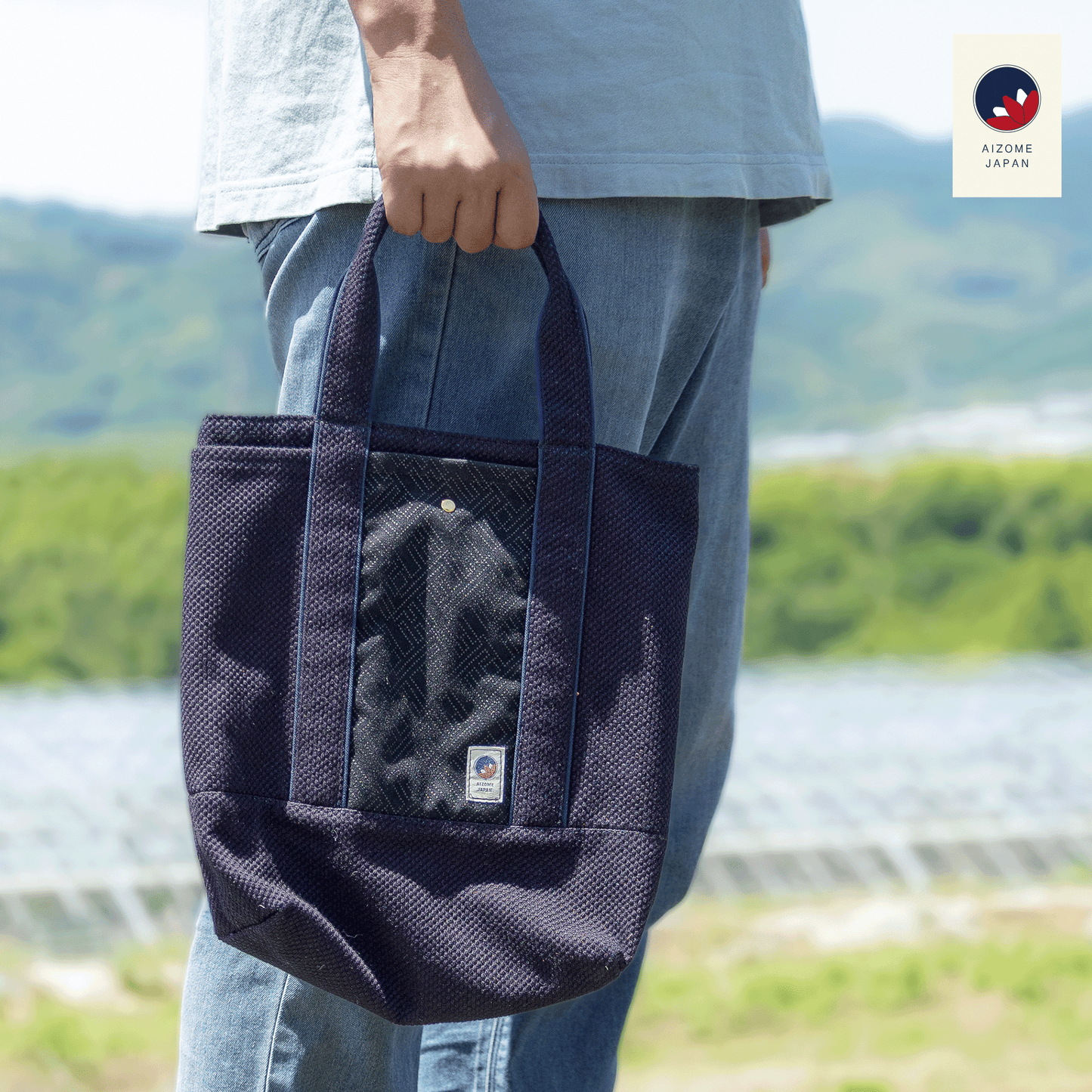 Aizome Japan - Genuine Aizome-Dyed Multi-functional Tote Bag - made in Japan