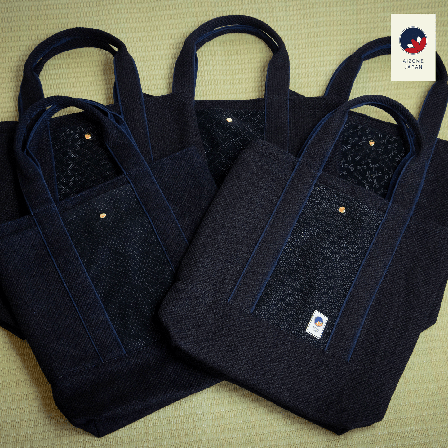 Aizome Japan - Genuine Aizome-Dyed Multi-functional Tote Bag - made in Japan