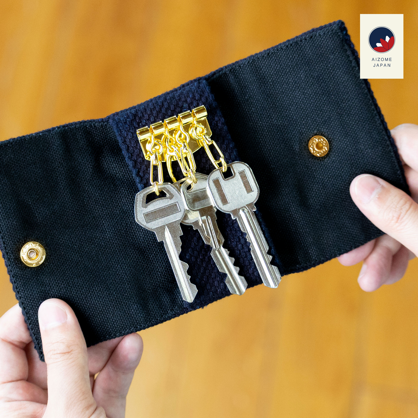 Aizome Japan - Aizome-dyed key-case - made in Japan