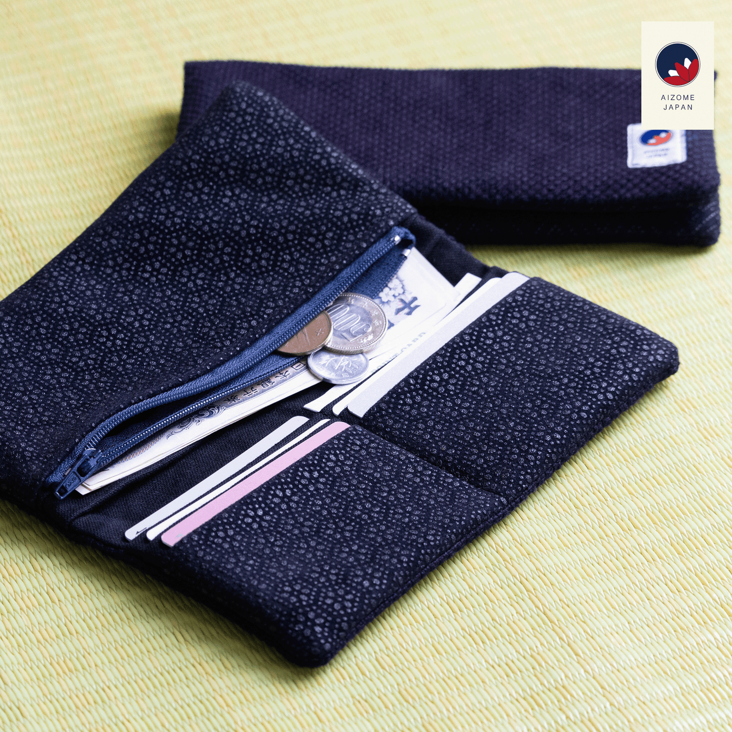 Aizome Japan - Aizome-dyed long wallet - made in Japan