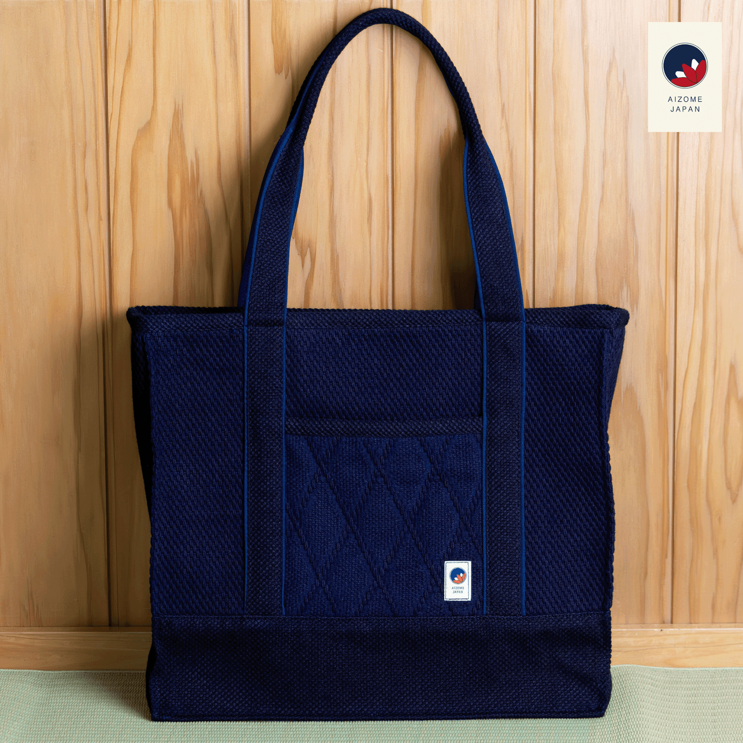 Aizome Japan - Aizome-dyed square Totebag - made in Japan