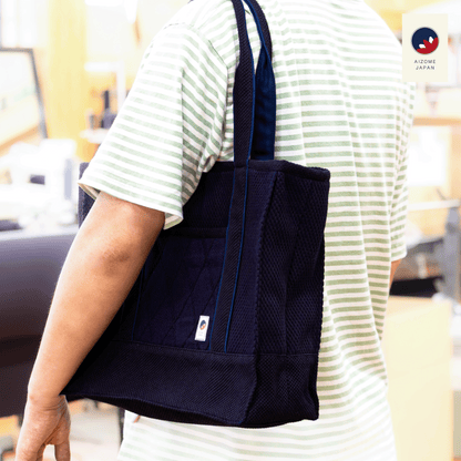 Aizome Japan - Aizome-dyed square Totebag - made in Japan