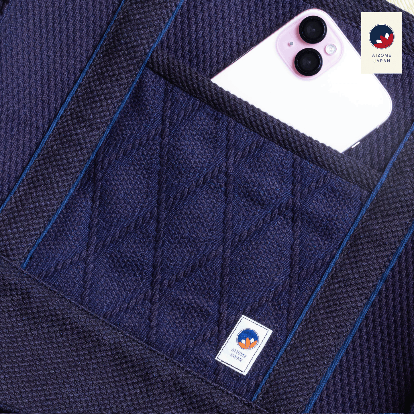 Aizome Japan - Aizome-dyed square Totebag - made in Japan