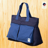 AIZOME JAPAN Aizome-Dyed Multi-Function Handbag with Accordion Pocket Design - made in Japan