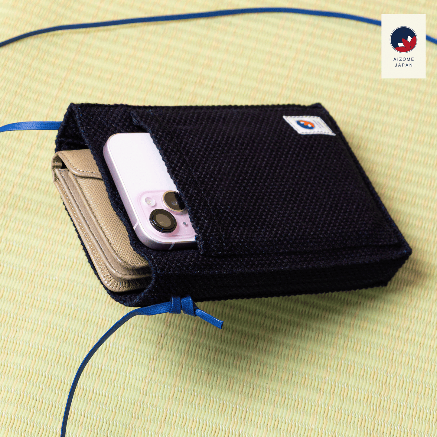 Aizome Japan - Aizome-Dyed Phone Pouch Bag - Made in Japan