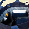 AIZOME JAPAN Aizome-Dyed Multi-Function Handbag with Accordion Pocket Design - made in Japan