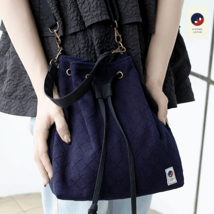 Aizome Japan - Aizome-dyed 3-Way Drawstring Bag - Made in Japan