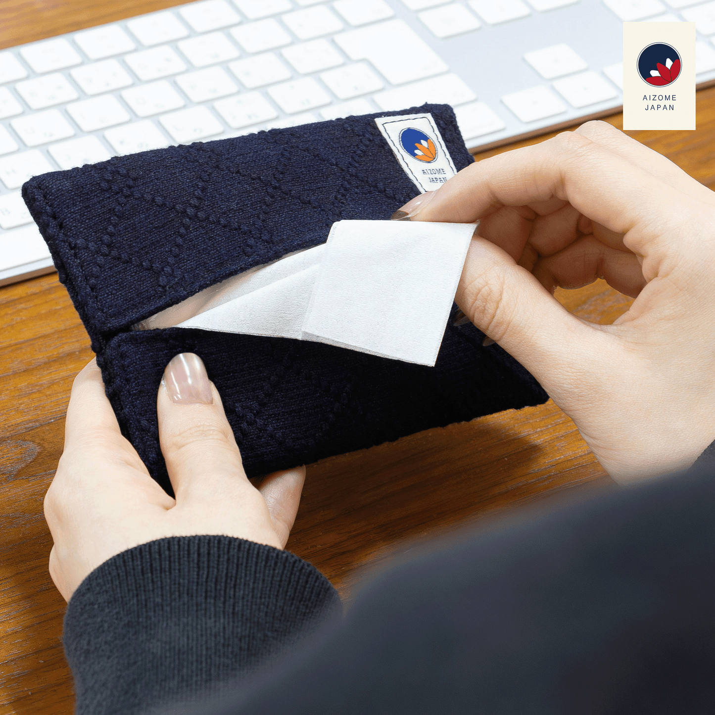 Aizome Japan - Aizome-Dyed Tissue Case - Made in Japa