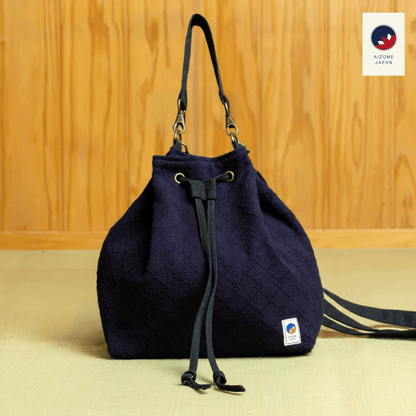 Aizome Japan - Aizome-dyed 3-Way Drawstring Bag - Made in Japan