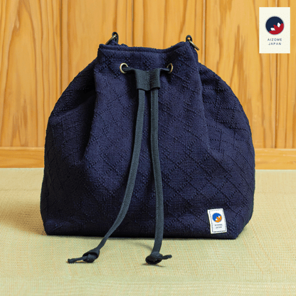 Aizome Japan - Aizome-dyed 3-Way Drawstring Bag - Made in Japan