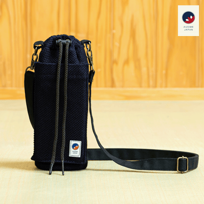 Aizome Japan - Genuine Aizome-Dyed Bottle Carrier - Everyday Elegance for Summer Adventures - Made in Japan