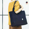 Aizome Japan - Aizome-dyed timeless square Totebag with two interior zippered pockets  - made in Japan