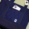 Aizome Japan - Aizome-dyed timeless square Totebag with two interior zippered pockets  - made in Japan