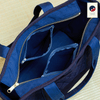 Aizome Japan - Aizome-dyed timeless square Totebag with two interior zippered pockets  - made in Japan