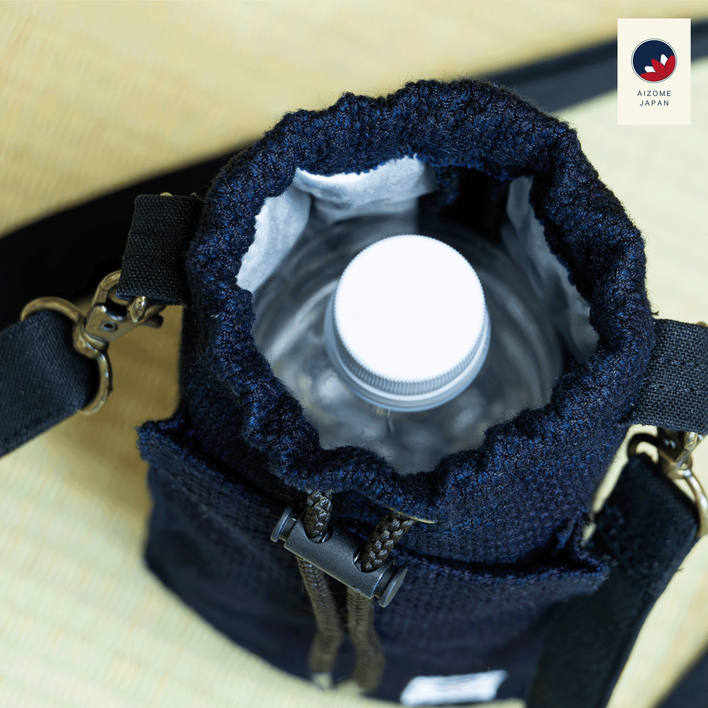 Aizome Japan - Genuine Aizome-Dyed Bottle Carrier - Everyday Elegance for Summer Adventures - Made in Japan