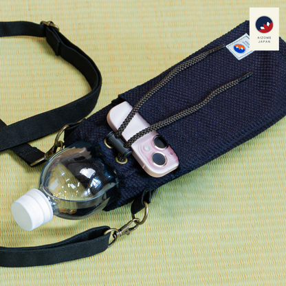 Aizome Japan - Genuine Aizome-Dyed Bottle Carrier - Everyday Elegance for Summer Adventures - Made in Japan