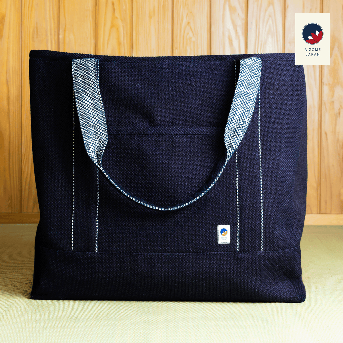 AIZOME JAPAN Aizome-Dyed Tote-Style Bogu Bag