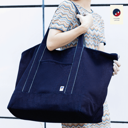 AIZOME JAPAN Aizome-Dyed Tote-Style Bogu Bag