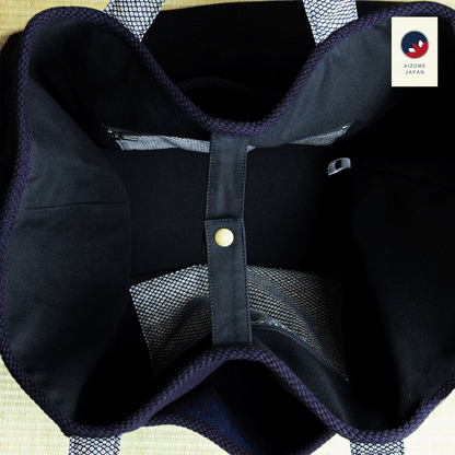 AIZOME JAPAN Aizome-Dyed Tote-Style Bogu Bag