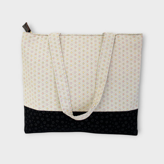 Handmade Tote Bag - Asanoha White