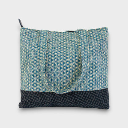 Handmade Tote Bag - Asanoha Blue