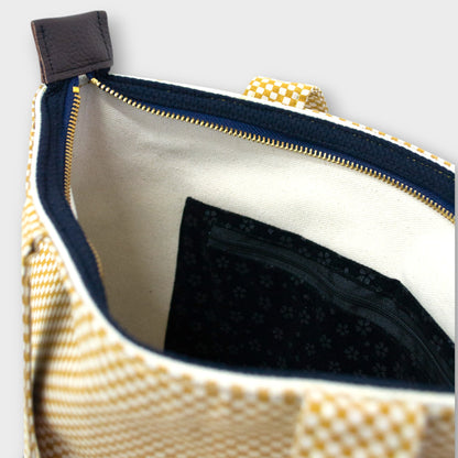 Handmade Tote Bag - Check Yellow