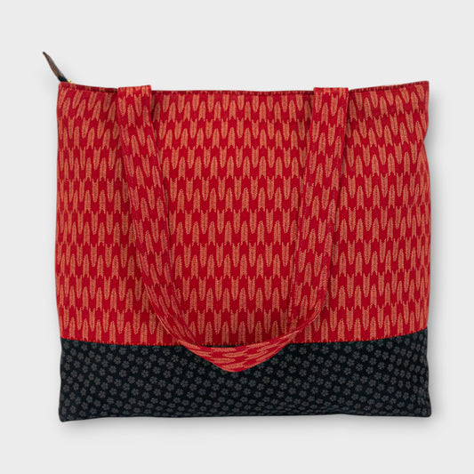 Handmade Tote Bag - Yagasuri Red