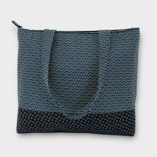 Handmade Tote Bag - Seikainami Navy