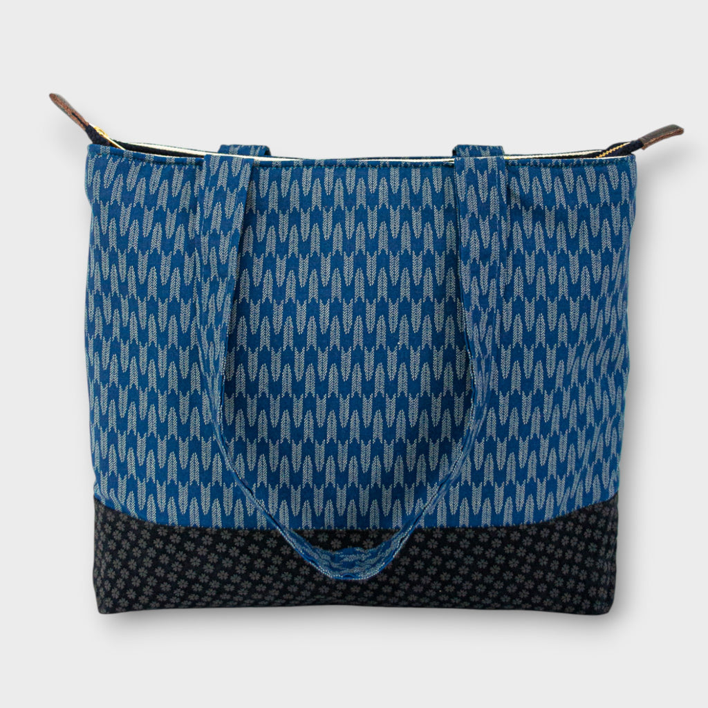 Handmade Tote Bag - Yagasuri Blue