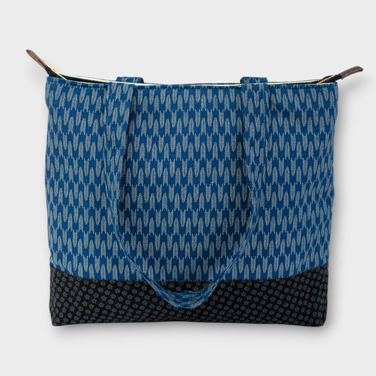 Handmade Tote Bag - Yagasuri Blue