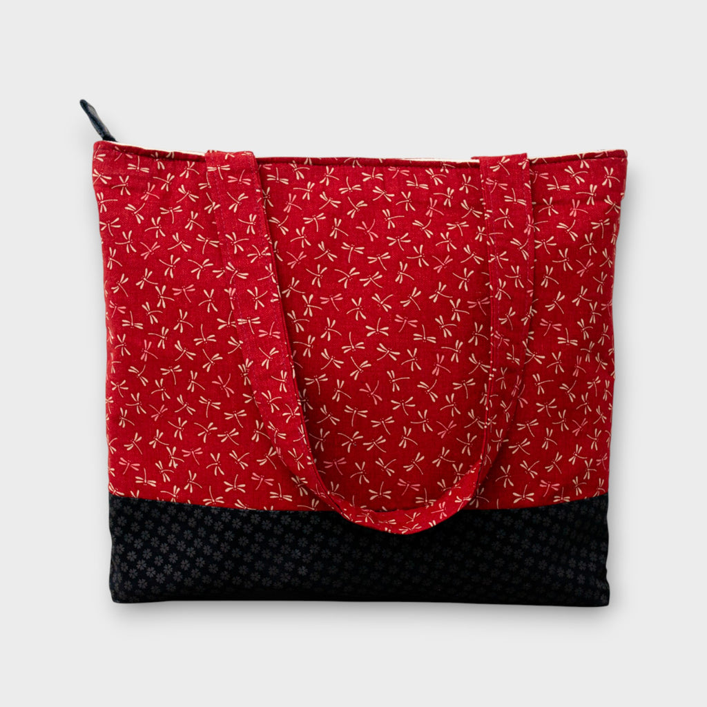 Handmade Tote Bag - Tonbo Red