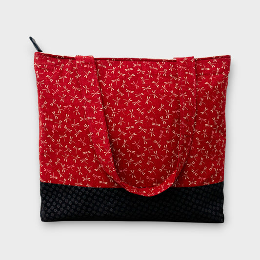 Handmade Tote Bag - Tonbo Red
