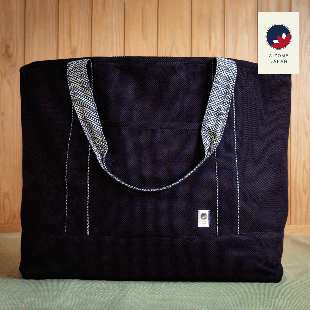 AIZOME JAPAN Aizome-Dyed Tote-Style Bogu Bag