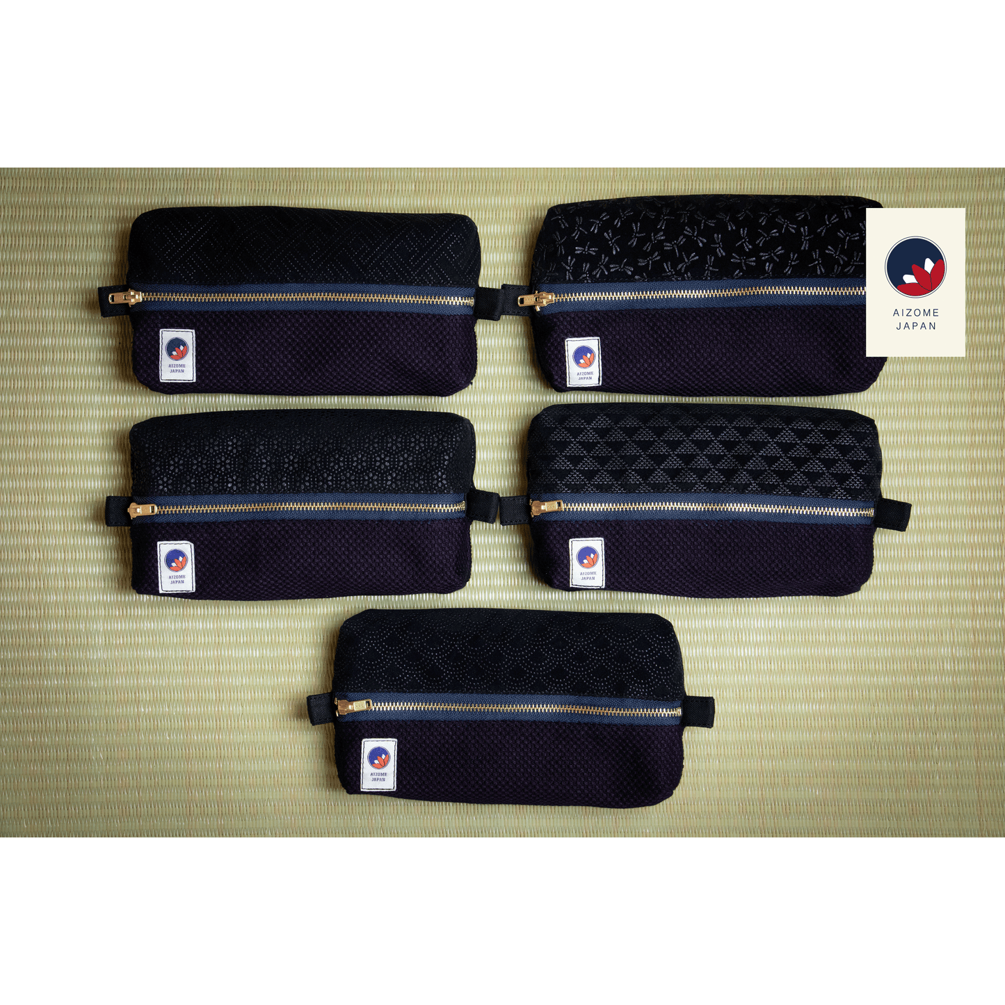 Aizome Japan - aizome-dyed pouch - made in Japan