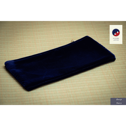 Aizome Japan - aizome-dyed pen-case, velvet finish - made in Japan