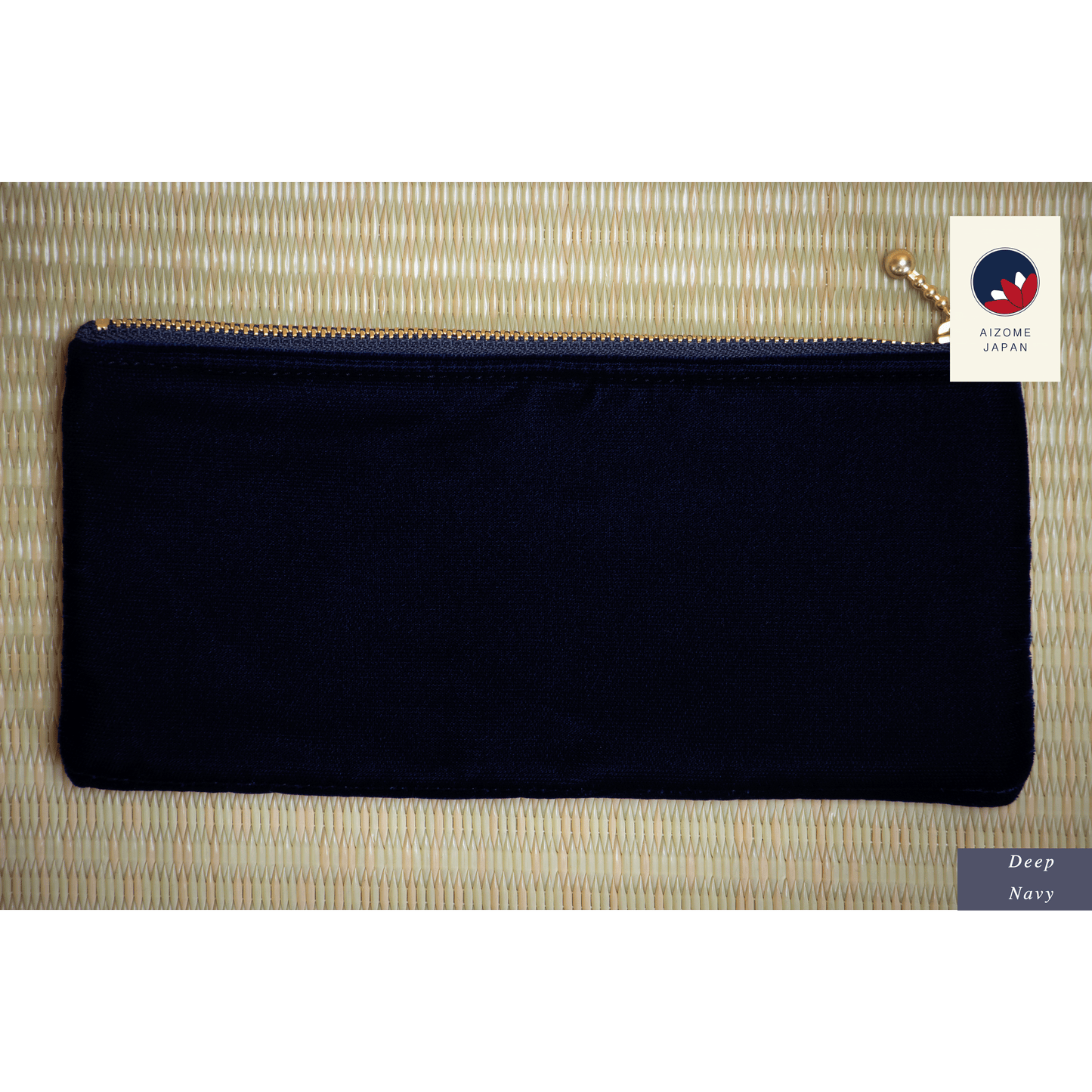Aizome Japan - aizome-dyed pen-case, velvet finish - made in Japan