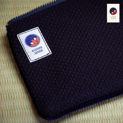 Aizome Japan - aizome-dyed pen-case, velvet finish - made in Japan