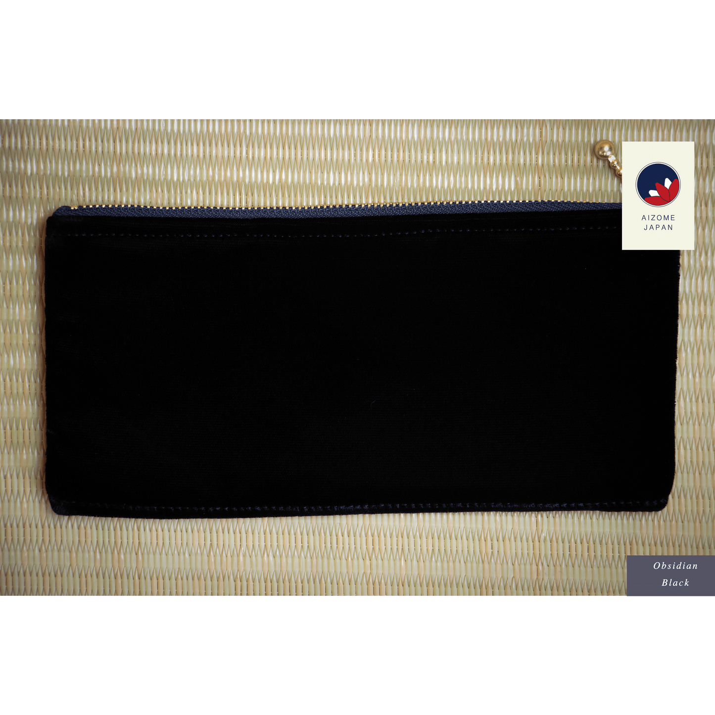 Aizome Japan - aizome-dyed pen-case, velvet finish - made in Japan