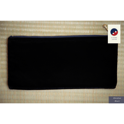 Aizome Japan - aizome-dyed pen-case, velvet finish - made in Japan