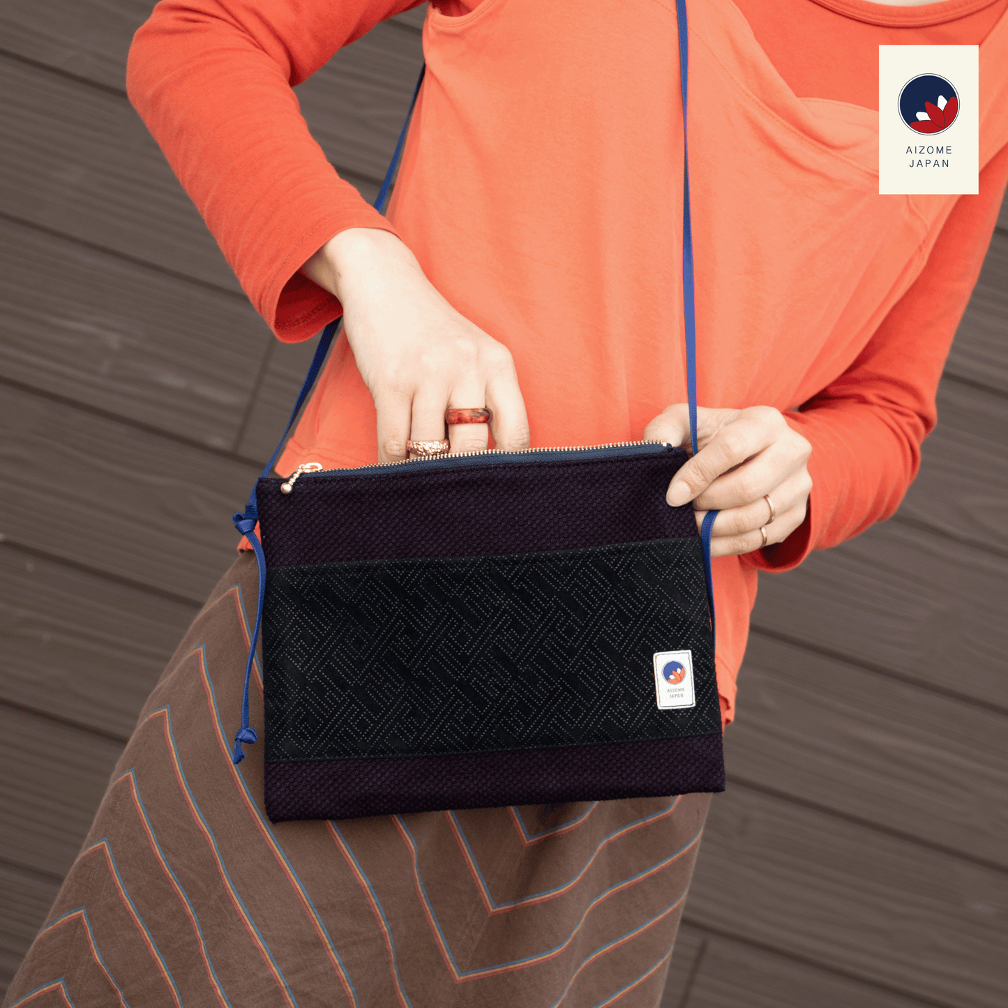 Aizome Japan - aizome-dyed sacoche - made in Japan