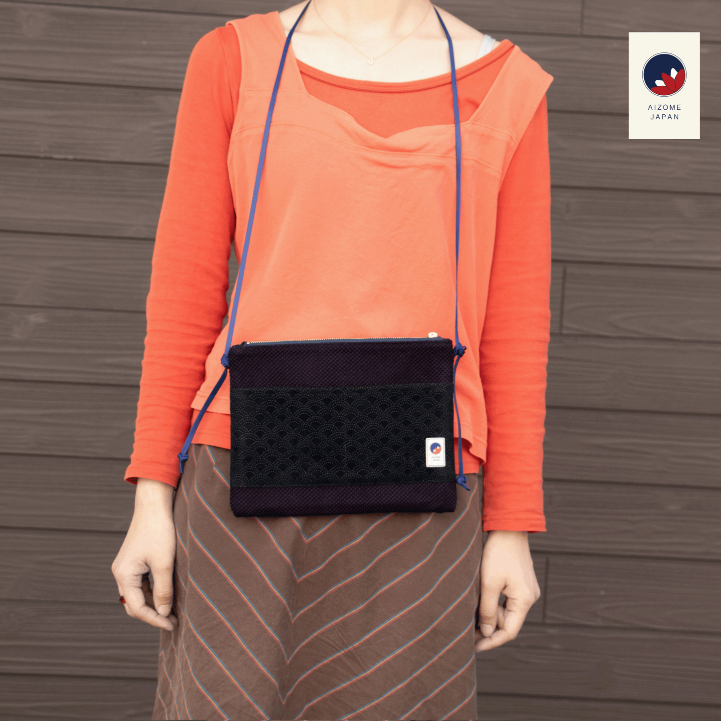 Aizome Japan - aizome-dyed sacoche - made in Japan