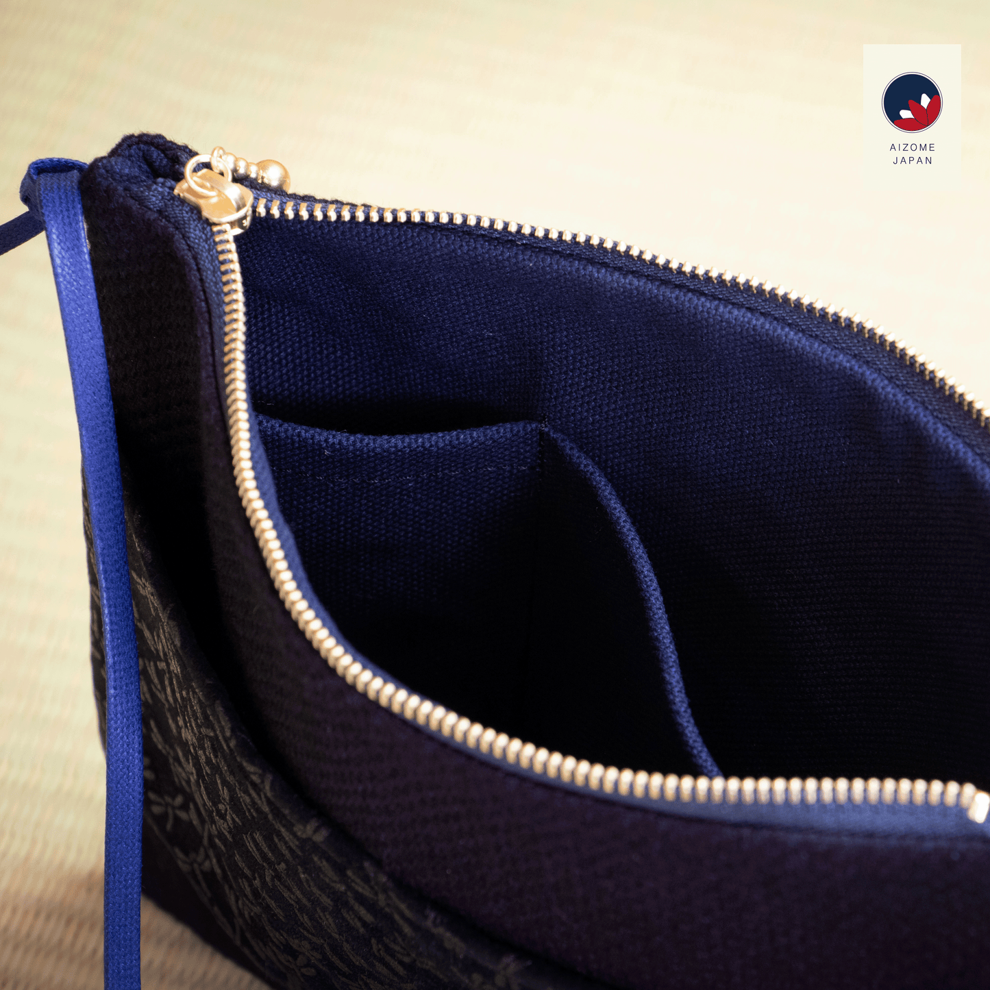 Aizome Japan - aizome-dyed sacoche - made in Japan