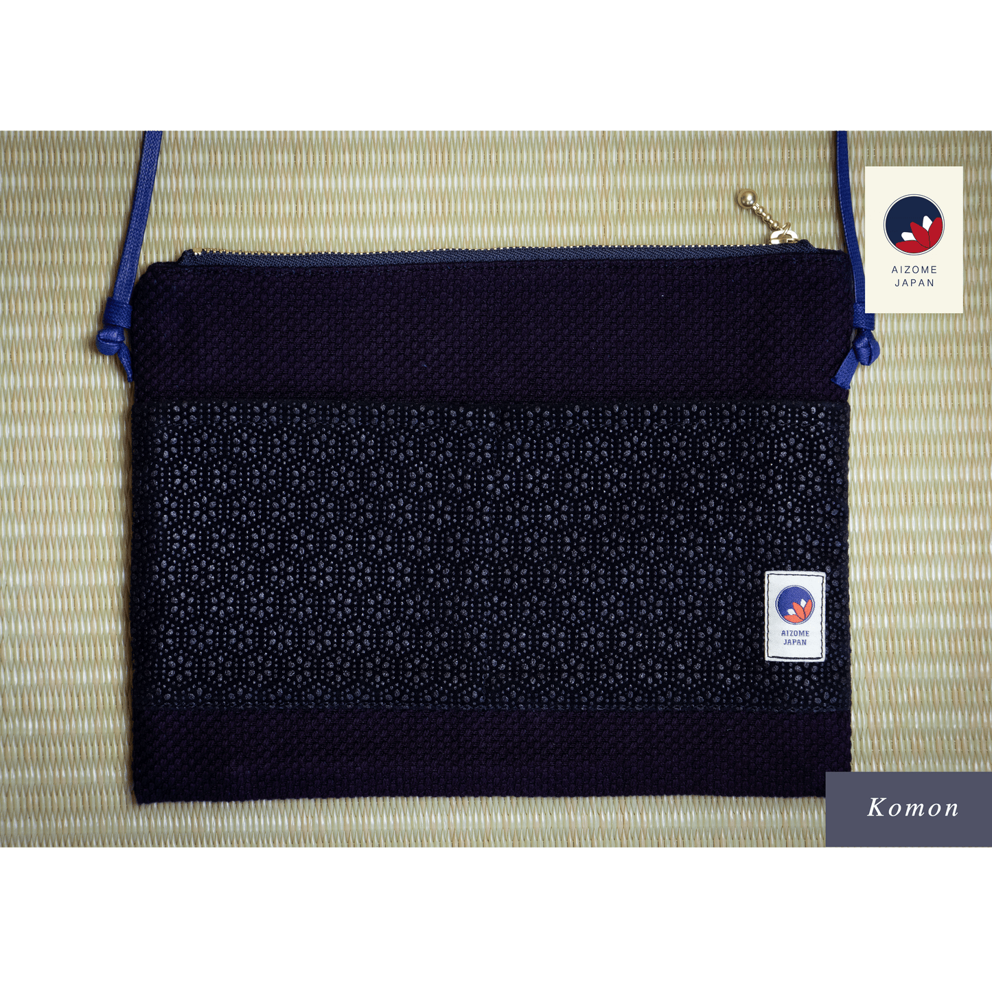 Aizome Japan - aizome-dyed sacoche - made in Japan