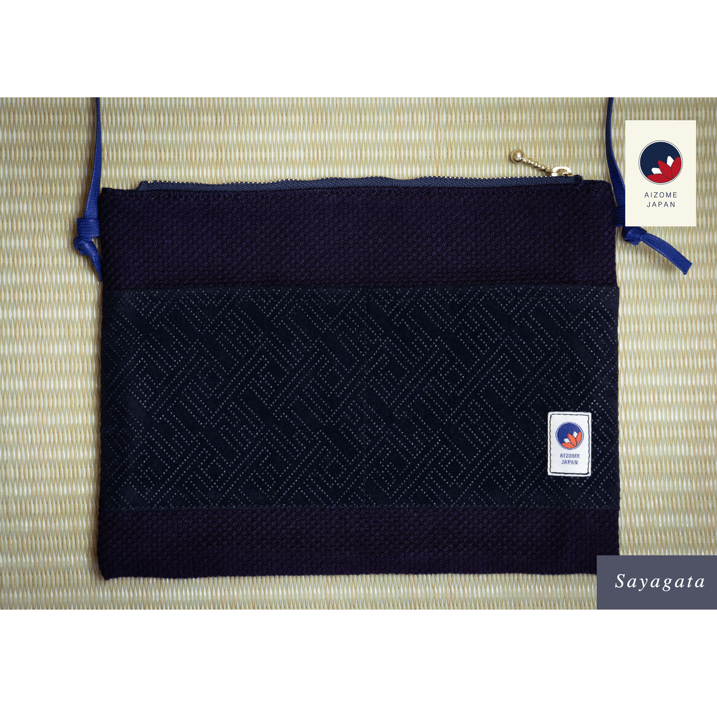 Aizome Japan - aizome-dyed sacoche - made in Japan