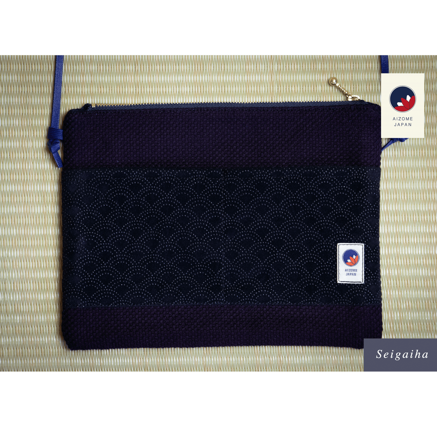 Aizome Japan - aizome-dyed sacoche - made in Japan